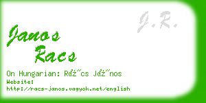 janos racs business card